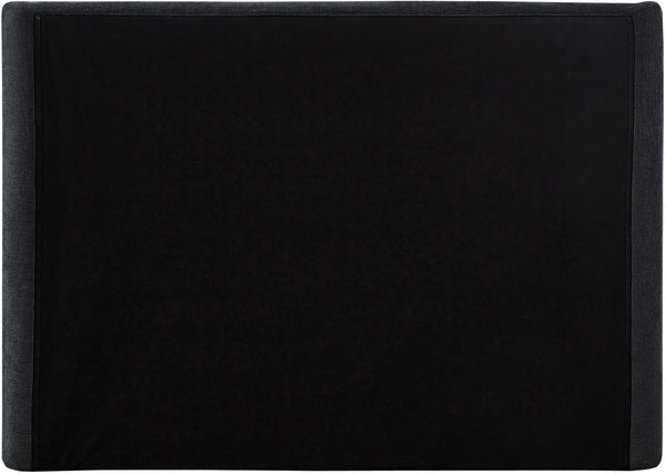 Penny Black Chenille Fabric King Bed B1207Black-K Meridian Furniture