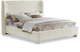 Penny Cream Chenille Fabric Full Bed B1207Cream-F Meridian Furniture