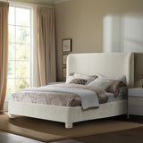 Penny Cream Chenille Fabric Full Bed B1207Cream-F Meridian Furniture