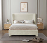 Penny Cream Chenille Fabric Full Bed B1207Cream-F Meridian Furniture