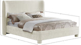 Penny Cream Chenille Fabric King Bed B1207Cream-K Meridian Furniture