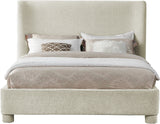 Penny Cream Chenille Fabric King Bed B1207Cream-K Meridian Furniture