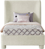 Penny Cream Chenille Fabric Twin Bed B1207Cream-T Meridian Furniture