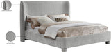 Penny Light Grey Chenille Fabric Queen Bed B1207Grey-Q Meridian Furniture