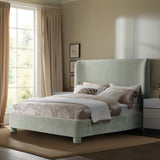 Penny Mint Green Chenille Fabric Full Bed B1207Mint-F Meridian Furniture