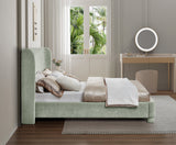 Penny Mint Green Chenille Fabric Full Bed B1207Mint-F Meridian Furniture