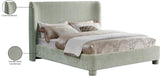 Penny Mint Green Chenille Fabric King Bed B1207Mint-K Meridian Furniture