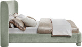 Penny Mint Green Chenille Fabric King Bed B1207Mint-K Meridian Furniture