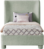 Penny Mint Green Chenille Fabric Twin Bed B1207Mint-T Meridian Furniture