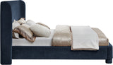 Penny Navy Chenille Fabric King Bed B1207Navy-K Meridian Furniture