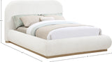 Vaughn Cream Queen Bed B1209Cream-Q Meridian Furniture