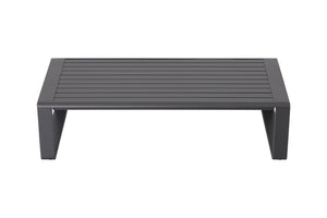 English Elm Double Seat Aluminum Sofa and Coffee Table Set for Modern Indoor or Covered Patio Living B120P293353