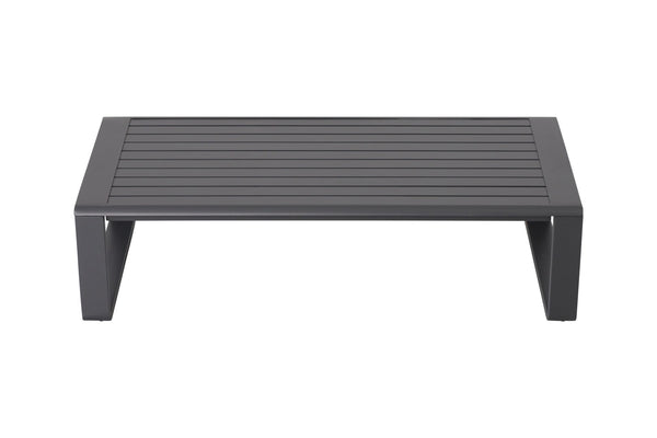 English Elm Double Seat Aluminum Sofa and Coffee Table Set for Modern Indoor or Covered Patio Living B120P293353