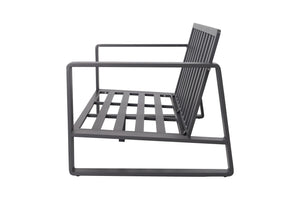 English Elm Double Seat Aluminum Sofa and Coffee Table Set for Modern Indoor or Covered Patio Living B120P293353
