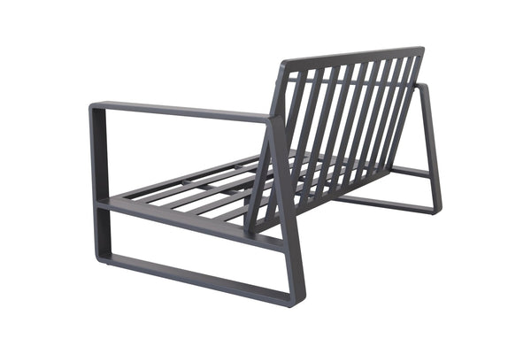 English Elm Double Seat Aluminum Sofa and Coffee Table Set for Modern Indoor or Covered Patio Living B120P293353