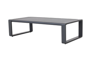 English Elm Double Seat Aluminum Sofa and Coffee Table Set for Modern Indoor or Covered Patio Living B120P293353