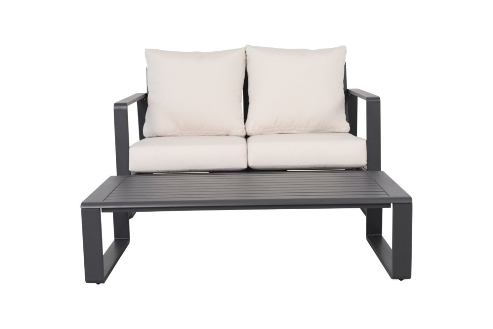 English Elm Double Loveseat and Coffee Table Set Wipe Clean Upholstery Modern Living Room Pair B120P293365