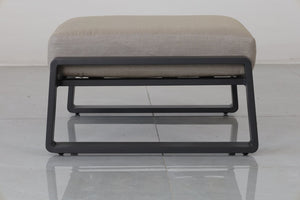 English Elm Luxury Powder-Coated Aluminum Outdoor Conversation Set with Foam Cushions for Modern Patios Beige / Dark Gray B120S00295