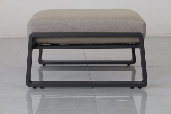 English Elm Luxury Powder-Coated Aluminum Outdoor Conversation Set with Foam Cushions for Modern Patios Beige / Dark Gray B120S00295