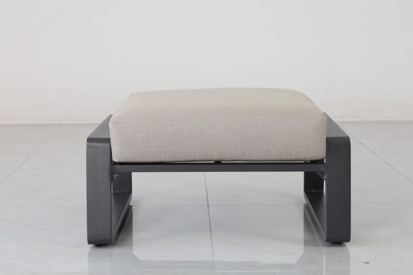 English Elm Luxury Powder-Coated Aluminum Outdoor Conversation Set with Foam Cushions for Modern Patios Beige / Dark Gray B120S00295