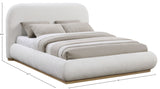 Vaughn Cream Queen Bed B1211Cream-Q Meridian Furniture