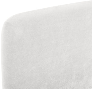 Meridian Furniture Fira Upholstered Twin Bed Soft Curved Headboard for Modern and Contemporary Bedrooms Cream Chenille Fabric B1222Cream-T