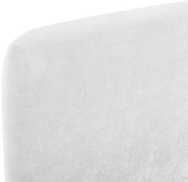 Meridian Furniture Fira Upholstered Twin Bed Soft Curved Headboard for Modern and Contemporary Bedrooms Cream Chenille Fabric B1222Cream-T