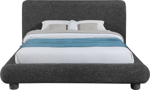 Meridian Furniture Blair Upholstered Full Bed with Curved Headboard for Stylish and Comfortable Modern Bedrooms Black Polyester Fabric B1234Black-F