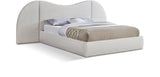 Everest Cream Boucle Fabric King Bed B1246Cream-K Meridian Furniture