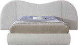 Everest Cream Boucle Fabric King Bed B1246Cream-K Meridian Furniture