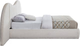 Everest Cream Boucle Fabric King Bed B1246Cream-K Meridian Furniture