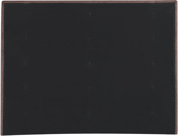 Meridian Furniture Adam Brown Channel Tufted Linen Queen Bed Modular Headboard for Modern Bedroom B1255Brown-Q