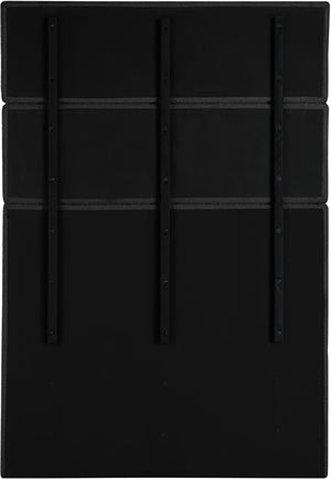 Meridian Furniture Adam Channel Tufted Boucle Upholstered Full Bed with Adjustable Panel Headboard B1256Black-F90