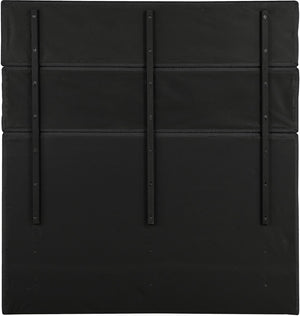 Meridian Furniture Adam Channel Tufted Boucle King Bed with Modular Headboard for Elegant Bedrooms B1256Black-K90
