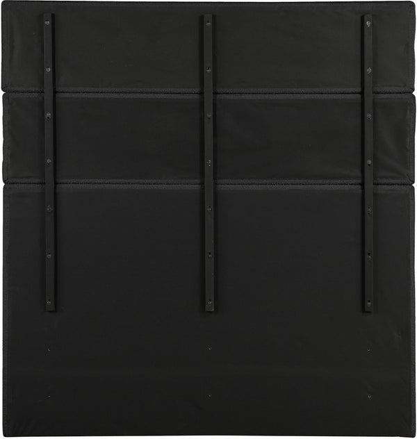 Meridian Furniture Adam Channel Tufted Boucle King Bed with Modular Headboard for Elegant Bedrooms B1256Black-K90