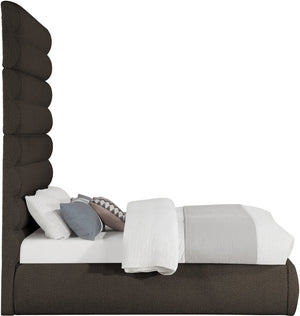 Meridian Furniture Adam Brown Boucle Upholstered Full Platform Bed with Channel Tufted Headboard B1256Brown-F90