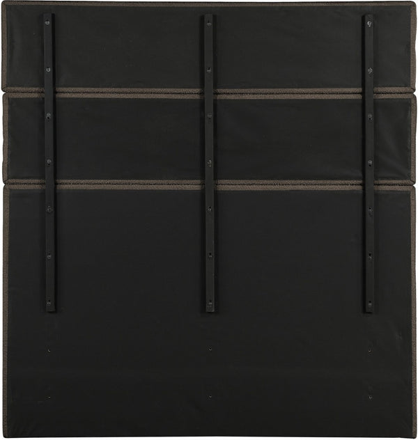 Meridian Furniture Adam Brown Boucle King Bed with Channel Tufted Headboard for Modern Bedrooms B1256Brown-K90