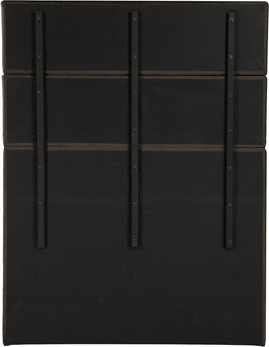 Meridian Furniture Adam Brown Boucle Queen Bed Tall Channel Tufted Headboard Platform Base B1256Brown-Q90