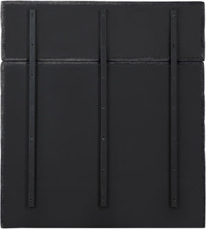 Meridian Furniture Adam Channel Tufted Chenille Upholstered Full Platform Bed Contemporary Bedroom B1257Black-F70