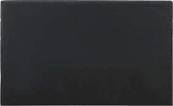 Meridian Furniture Adam Channel Tufted King Bed Sculptural Chenille Headboard Low Profile Platform Frame B1257Black-K