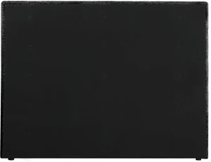 Meridian Furniture Adam Channel Tufted Queen Bed Plush Chenille Upholstery for Contemporary Bedroom B1257Black-Q