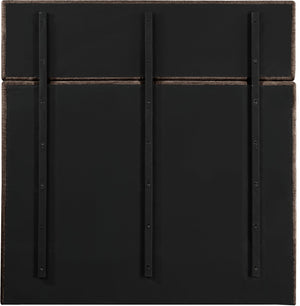 Meridian Furniture Adam Brown Channel Tufted Chenille Queen Bed Tall Headboard for Modern Rooms B1257Brown-Q70