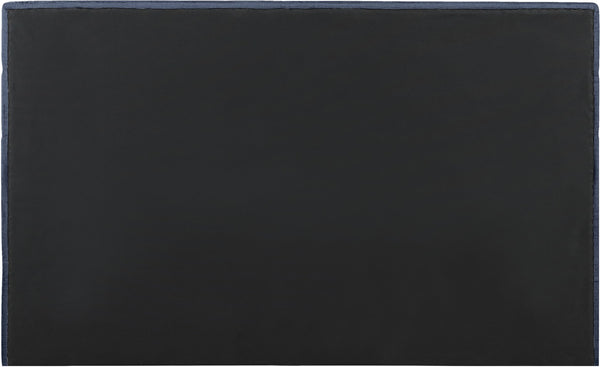 Meridian Furniture Adam Channel Tufted King Bed Navy Chenille Upholstered Headboard Platform Frame B1257Navy-K
