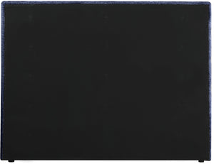 Meridian Furniture Adam Channel Tufted Queen Bed Chenille Upholstered Headboard for Modern Bedroom B1257Navy-Q