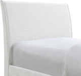 Myles Cream Linen Textured Fabric Twin Trundle Bed B1261Cream-T Meridian Furniture