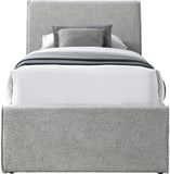 Myles Grey Chenille Fabric Twin Trundle Bed B1262Grey-T Meridian Furniture