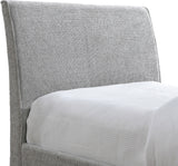 Myles Grey Chenille Fabric Twin Trundle Bed B1262Grey-T Meridian Furniture