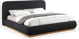 Rigby Black Boucle Fabric King Bed B1275Black-K Meridian Furniture