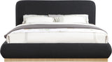 Rigby Black Boucle Fabric King Bed B1275Black-K Meridian Furniture