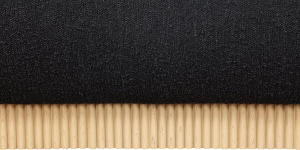 Rigby Black Boucle Fabric Queen Bed B1275Black-Q Meridian Furniture